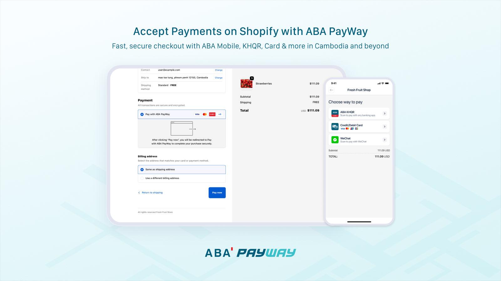 Accept Payments on Shopify with ABA PayWay