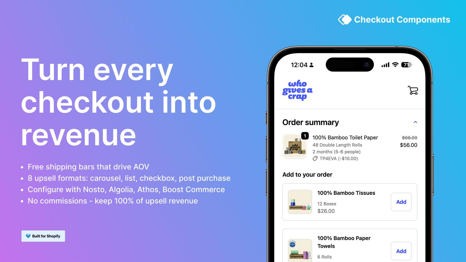 Turn every checkout into revenue