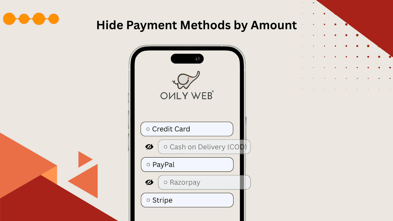 Create smart rules to control payment methods at checkout