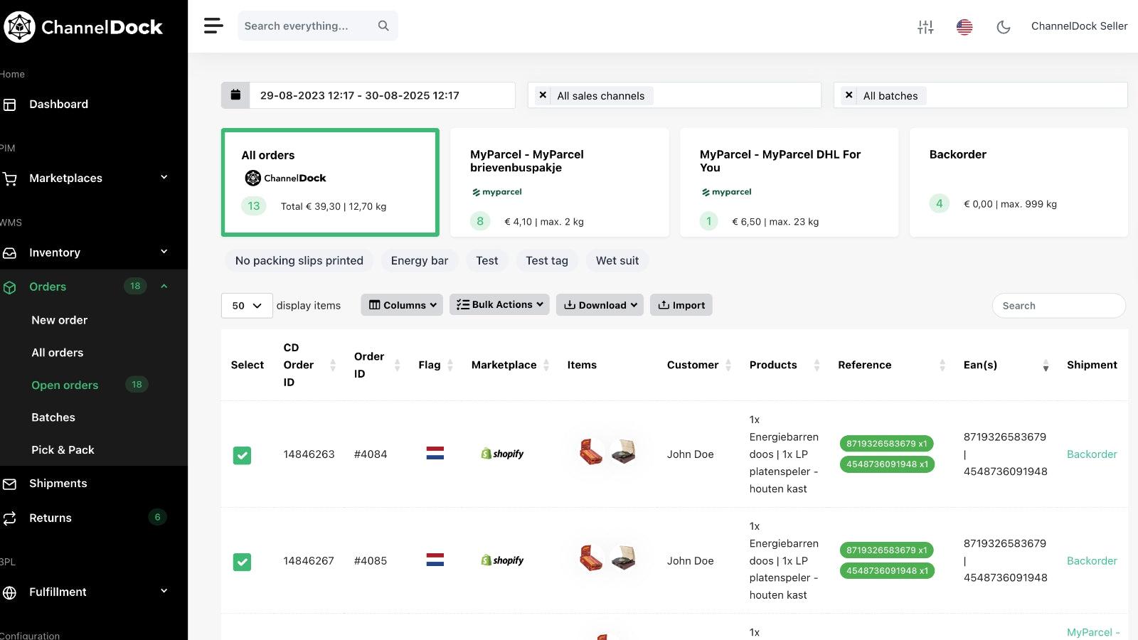 multi channel order overview