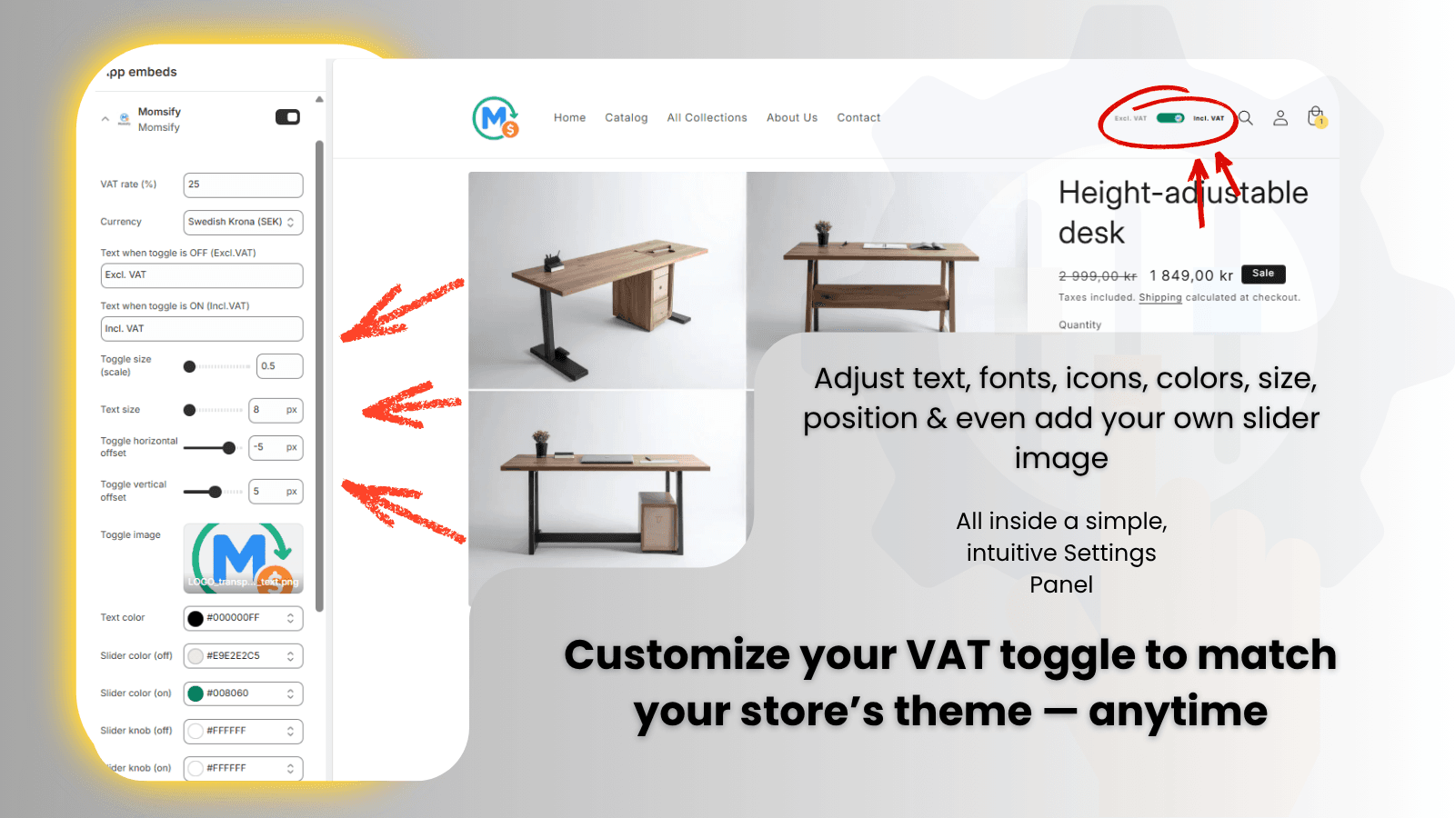 Fully Customizable VAT Display